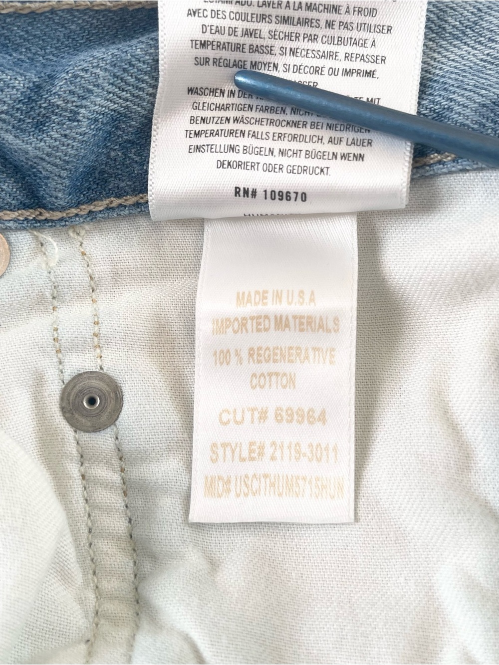 Citizens of Humanity Dahlia Bow Leg Baby Roll Jeans “Ribbon” Wash NWOT Size 28 - Picture 11 of 17